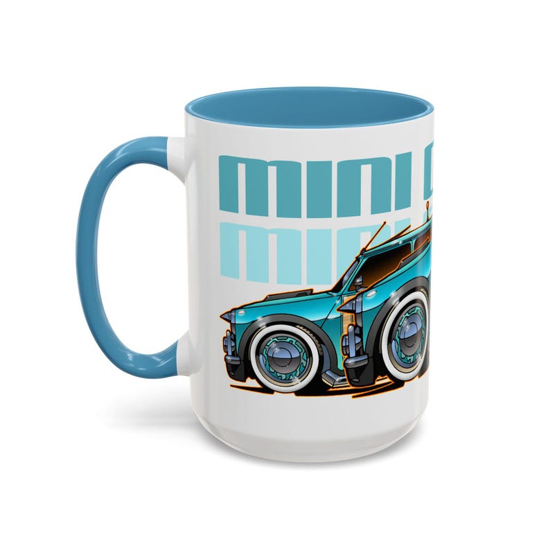 MINI COOPER Custom Woodie Fireball Art Coffee Mug 11oz image 9