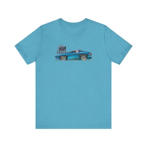 The MAN from U.N.C.L.E. Piranha TV Car Fireball Jersey Short Sleeve Tee Shirt - Multiple Colors image 1