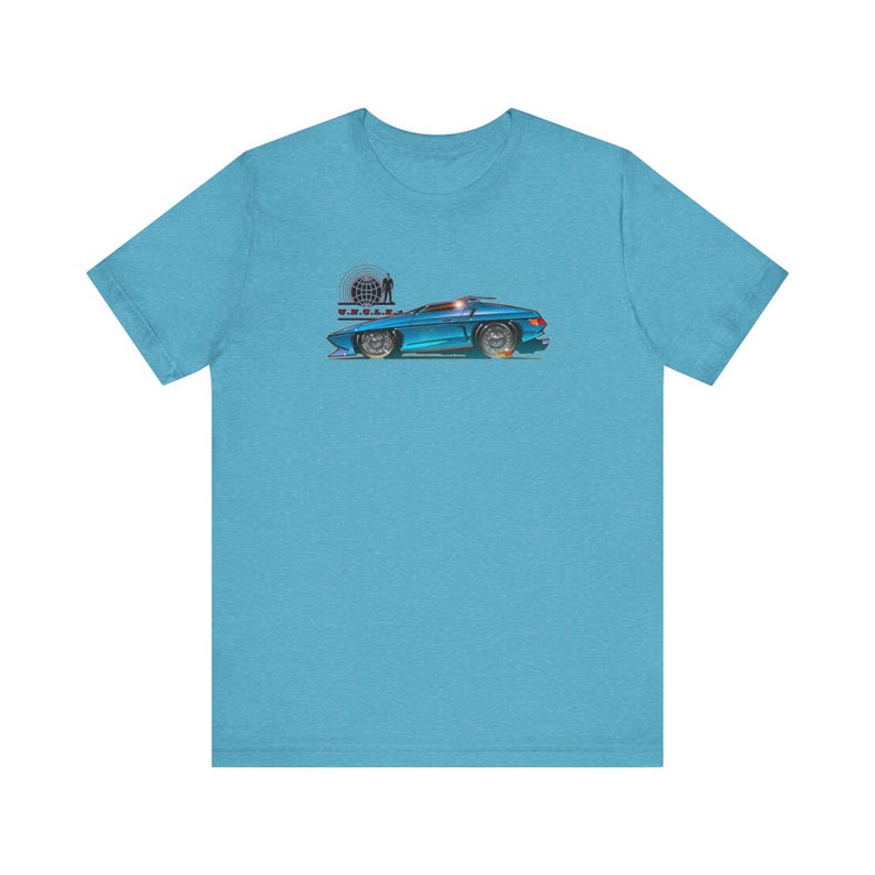 The MAN from U.N.C.L.E. Piranha TV Car Fireball Jersey Short Sleeve Tee Shirt - Multiple Colors image 1