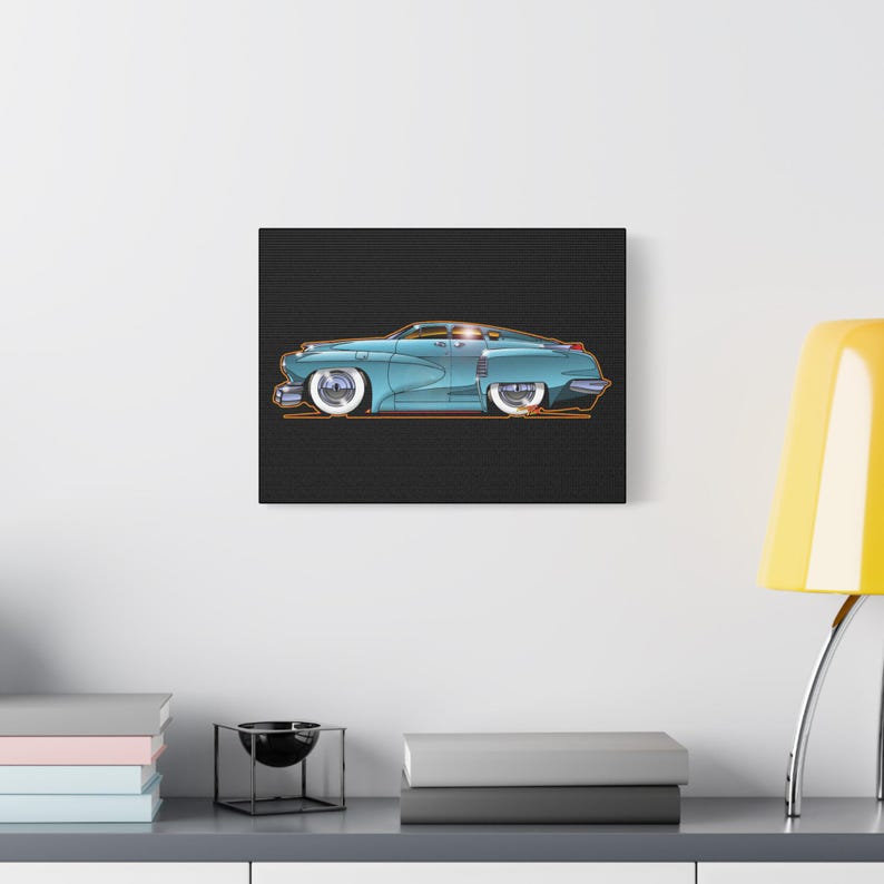 TUCKER TORPEDO 48 Collectible Fireball Art Canvas Print image 8