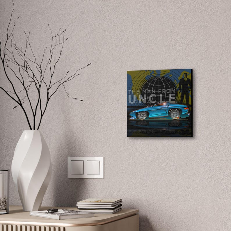 Der MANN von U.N.C.L.E. Piranha TV Auto Fireball Leinwand Kunstdruck Bild 4