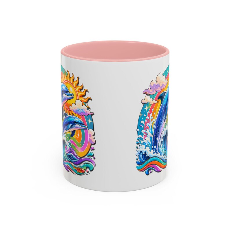 DOLPHIN SPLASH 2 Aquarium-serie Fireball Art-koffiemok - 2 maten afbeelding 7