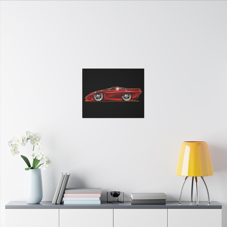 PONTIAC BANSHEE Concept Car Collectible Fireball Art Canvas Print image 12