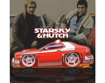 STARSKY I HUTCH Kula ognia – wydruk na płótnie