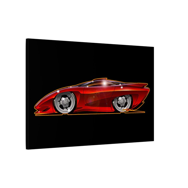 PONTIAC BANSHEE Concept Car Collectible Fireball Art Canvas Print image 18