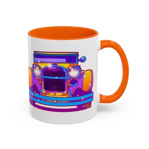 FORD 1930 Hot Rod Classic Car Fireball Art-koffiemok - 2 maten afbeelding 3