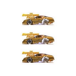 THE ROCKFORD FILES Pontiac Fireball Art Decal Stickers - 4 Sizes image 7