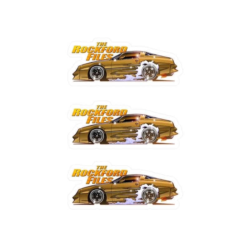 THE ROCKFORD FILES Pontiac Fireball Art Decal Stickers - 4 Sizes image 7