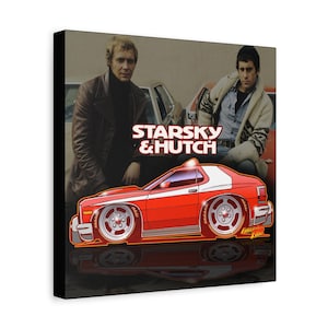 Impresión en lienzo de arte de pared de bola de fuego de STARSKY Y HUTCH imagen 2