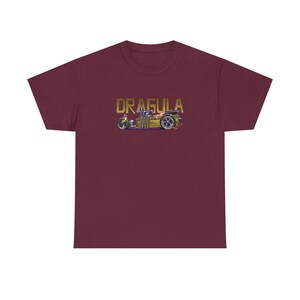 Camiseta de algodón grueso con diseño de bola de fuego de la serie de televisión MUNSTERS DRAGULA, 13 colores imagen 5