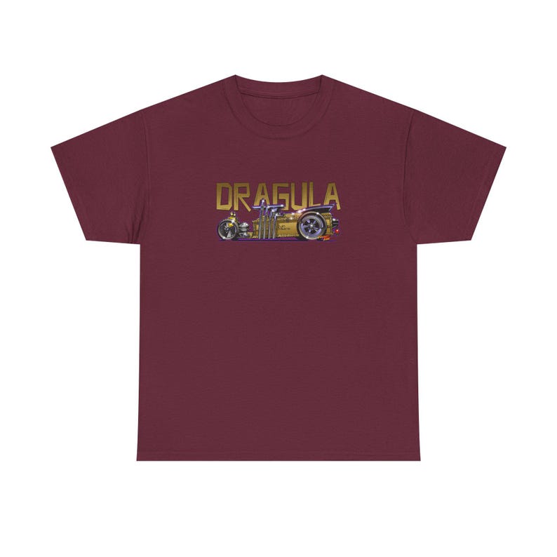 Camiseta de algodón grueso con diseño de bola de fuego de la serie de televisión MUNSTERS DRAGULA, 13 colores imagen 5