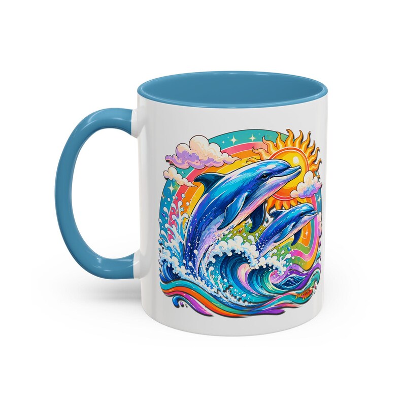 DOLPHIN SPLASH 2 Aquarium Series Fireball Art Coffee Mug - 2 Sizes image 8