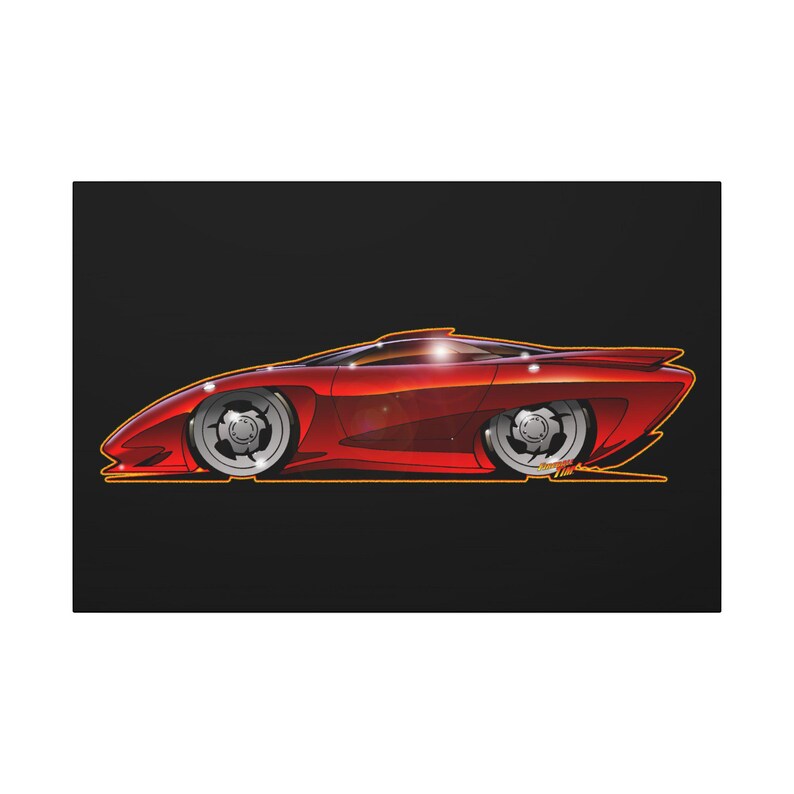 PONTIAC BANSHEE Concept Car Collectible Fireball Art Canvas Print image 17