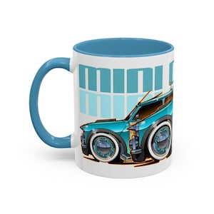 MINI COOPER Custom Woodie Fireball Art Coffee Mug 11oz image 3