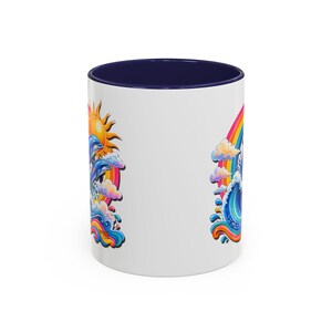 DOLPHIN SPLASH 1 Aquarium Series Fireball Art Coffee Mug - 2 Sizes image 2