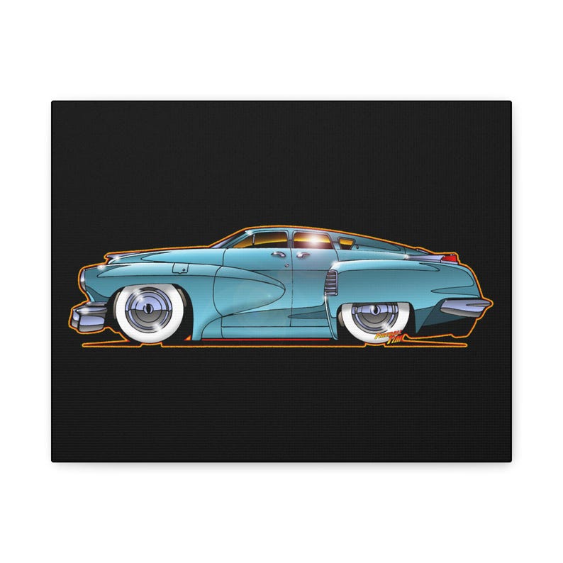 TUCKER TORPEDO 48 Collectible Fireball Art Canvas Print image 1