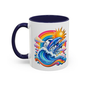 DOLPHIN SPLASH 1 Aquarium Series Fireball Art Coffee Mug - 2 Sizes image 4