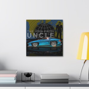Der MANN von U.N.C.L.E. Piranha TV Auto Fireball Leinwand Kunstdruck Bild 7
