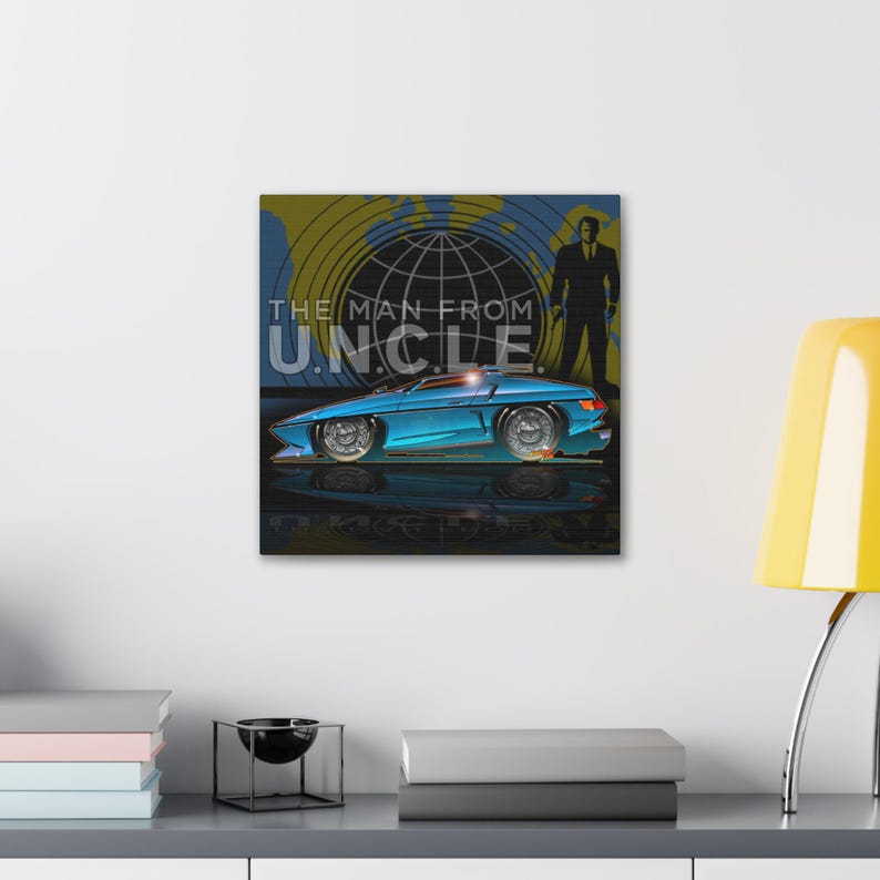 Der MANN von U.N.C.L.E. Piranha TV Auto Fireball Leinwand Kunstdruck Bild 7