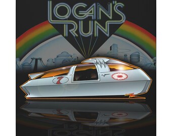 LOGAN'S RUN Sandman Sci Fi TV Car Collectible Fireball Art Canvas Print