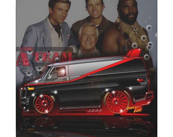 ATEAM VAN TV Show Car Canvas Art Print - 2 Sizes