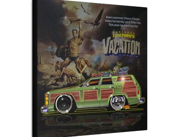 National Lampoon's VACATION FAMILY TRUCKSTER Station Wagon Canvas Art Print - Sizes