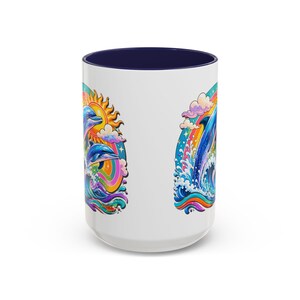 DOLPHIN SPLASH 2 Aquarium-serie Fireball Art-koffiemok - 2 maten afbeelding 12