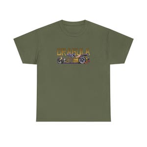 Camiseta de algodón grueso con diseño de bola de fuego de la serie de televisión MUNSTERS DRAGULA, 13 colores imagen 7