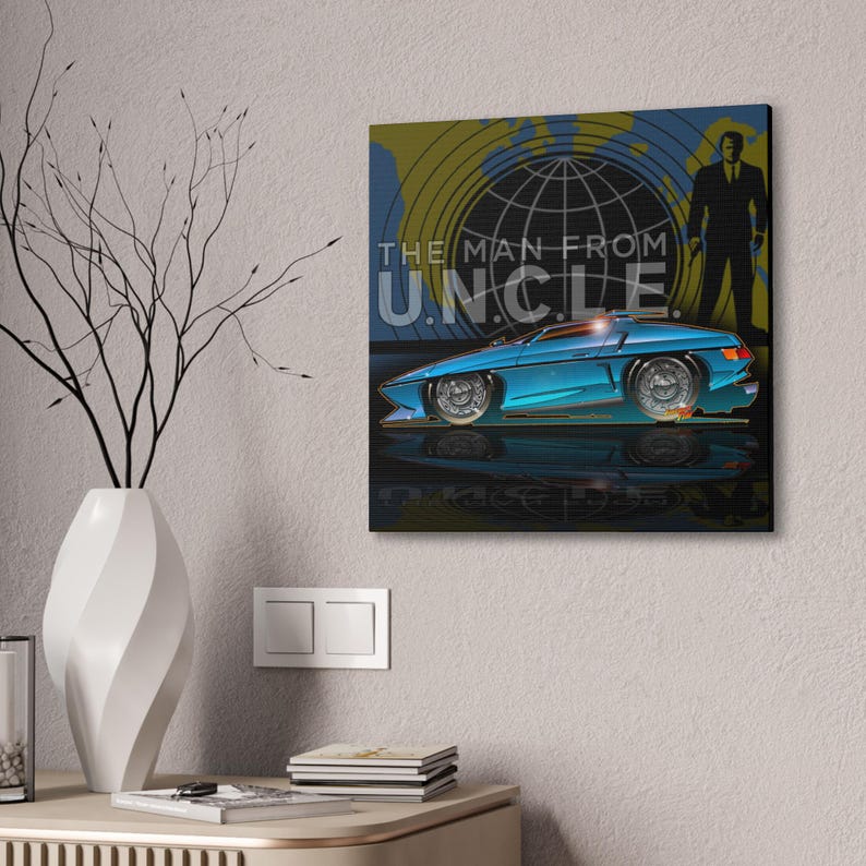 Der MANN von U.N.C.L.E. Piranha TV Auto Fireball Leinwand Kunstdruck Bild 12