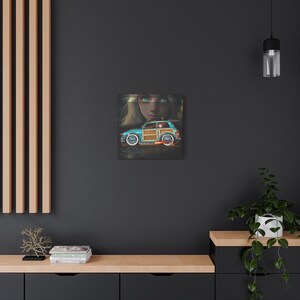 MINI COOPER Custom Woodie Fireball Art Canvas Print image 19
