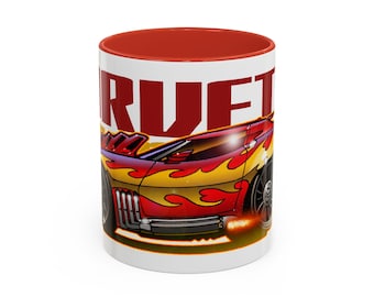 Kubek kolekcjonerski z motywem samochodu filmowego CORVETTE SUMMER Fireball Art – 2 rozmiary