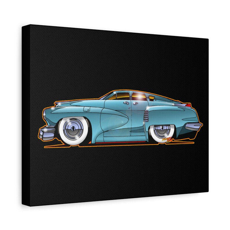 TUCKER TORPEDO 48 Collectible Fireball Art Canvas Print image 2