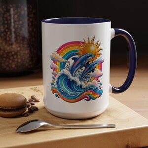 DOLPHIN SPLASH 1 Aquarium Series Fireball Art Coffee Mug - 2 Sizes image 12