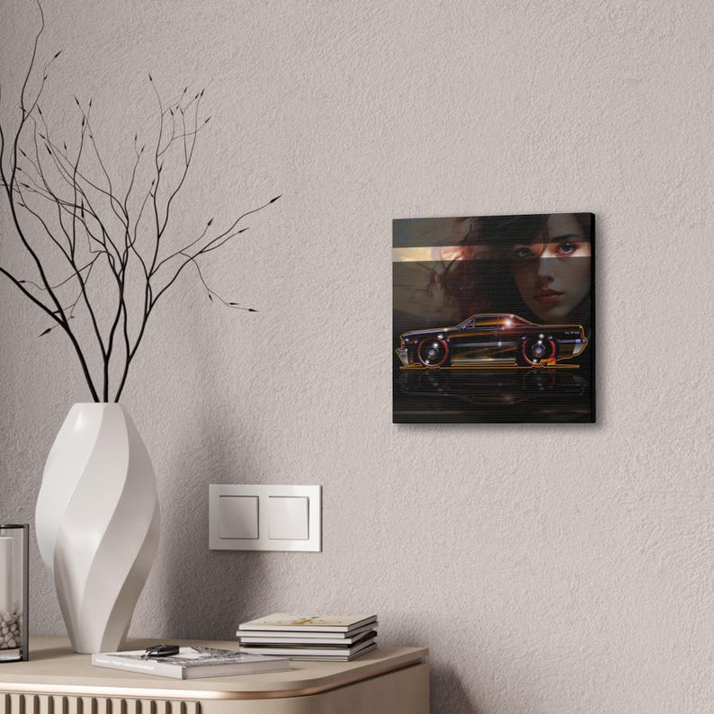 PONTIAC BONNEVILLE 1964 Fireball Art Canvas Print image 4