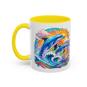 DOLPHIN SPLASH 2 Aquarium Series Fireball Art Coffee Mug - 2 Sizes image 5