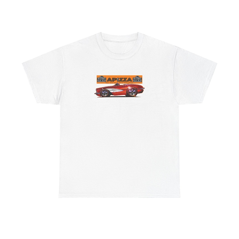 Camiseta con diseño de bola de fuego del Corvette 1958 APIZZA 1 - Varios colores imagen 1