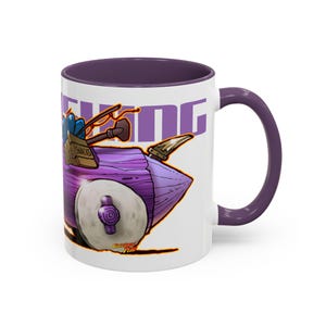 FLINTSTONES BARNEY RUBBLE Gone Fishing Fireball Collectible Coffee Mug - 2 Sizes image 2