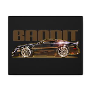 SMOKEY and the BANDIT Pontiac Trans Am Fireball Art Canvas Print - 11x14 image 1