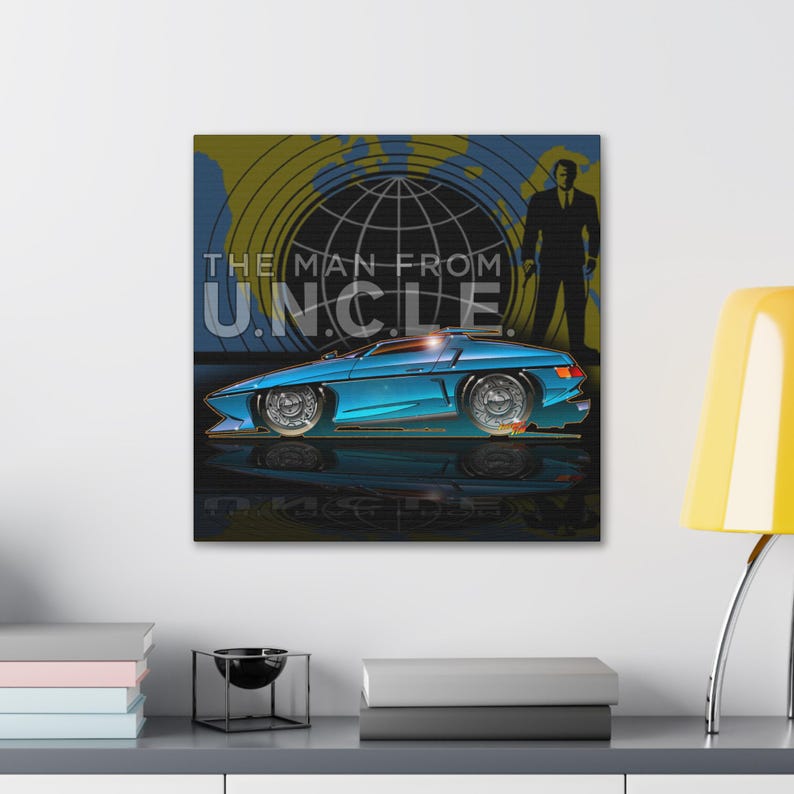 Der MANN von U.N.C.L.E. Piranha TV Auto Fireball Leinwand Kunstdruck Bild 11