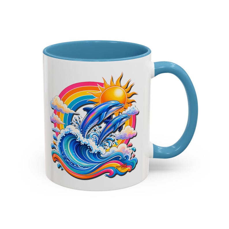 DOLPHIN SPLASH 1 Aquarium Series Fireball Art Coffee Mug - 2 Sizes image 15