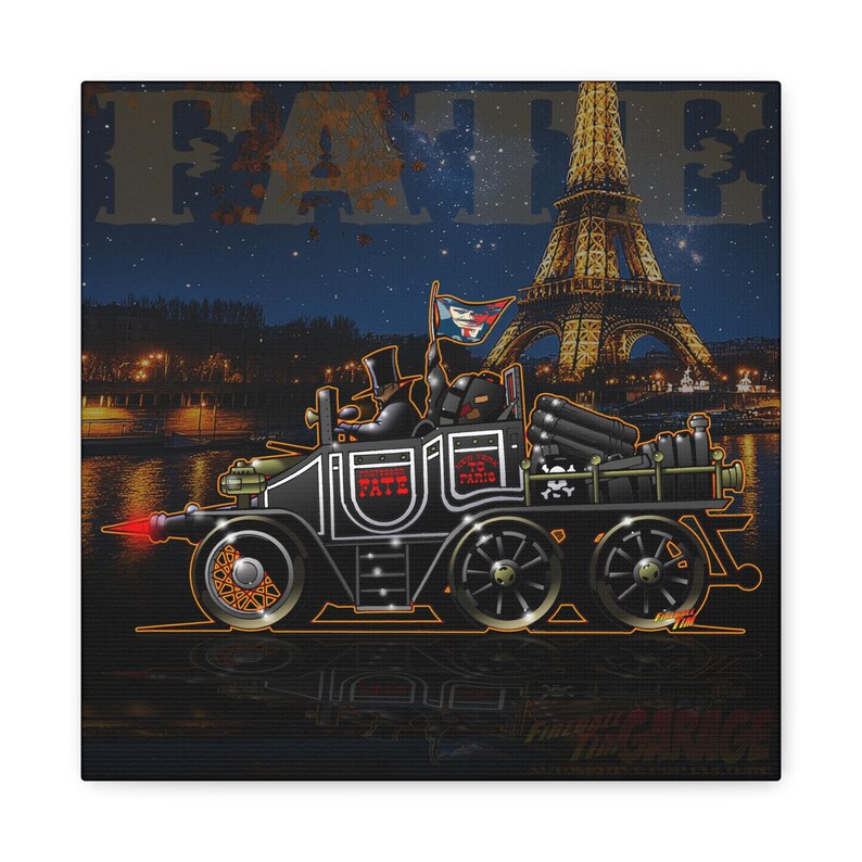 THE GREAT RACE Professor Fate Hannibal 8 Fireball Art Canvas Wall Print image 2