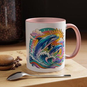 DOLPHIN SPLASH 2 Aquarium-serie Fireball Art-koffiemok - 2 maten afbeelding 10