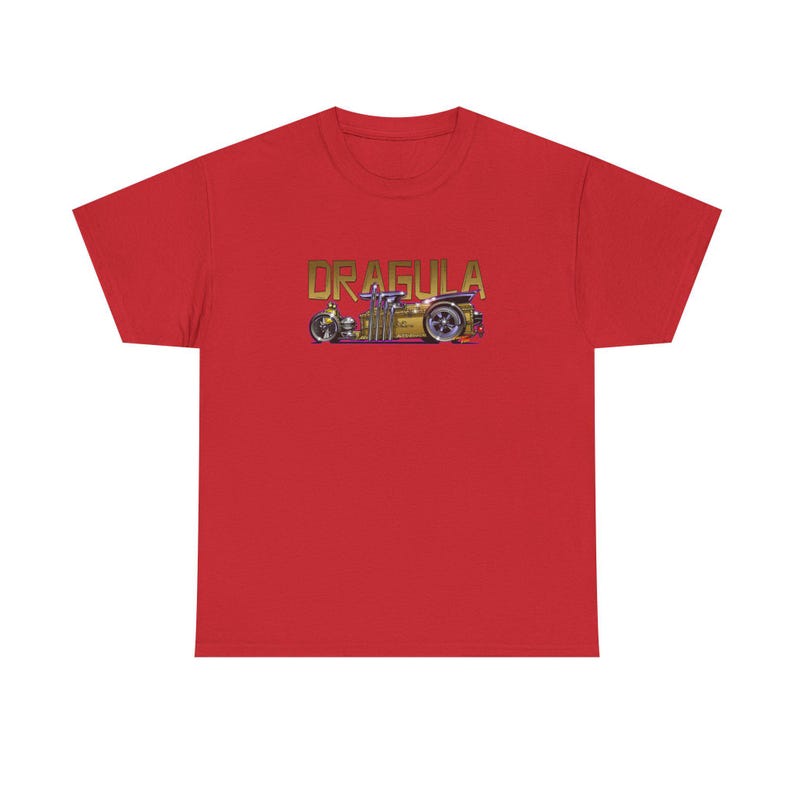 Camiseta de algodón grueso con diseño de bola de fuego de la serie de televisión MUNSTERS DRAGULA, 13 colores imagen 11
