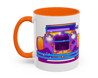 FORD 1930 Hot Rod Classic Car Fireball Art Coffee Mug - 2 Sizes