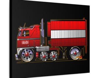BJ and the BEAR TV Show Semi Truck Canvas Art Wall Print - 11x14