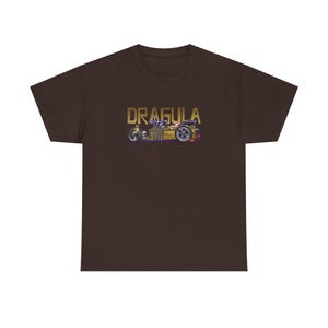 Camiseta de algodón grueso con diseño de bola de fuego de la serie de televisión MUNSTERS DRAGULA, 13 colores imagen 6