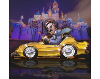 AUTOPIA CLASSIC Walt Disney Fireball Art Canvas Print