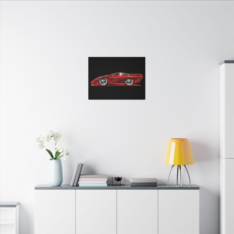 PONTIAC BANSHEE Concept Car Collectible Fireball Art Canvas Print image 16