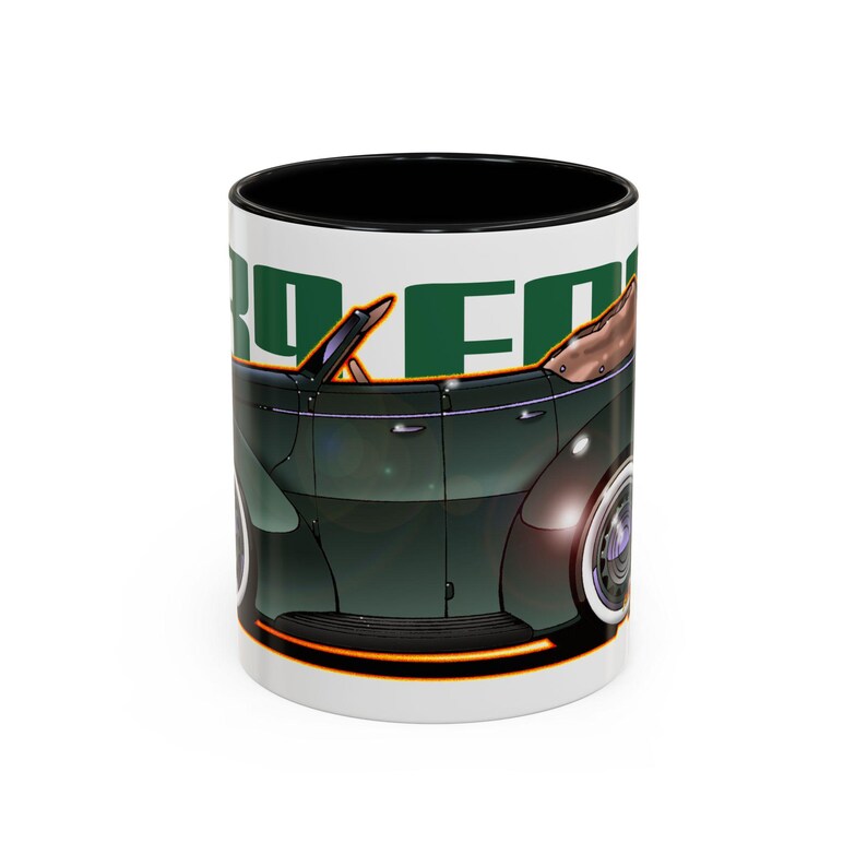 FORD DELUXE 1939 Cabrio Feuerball Kunst Kaffeetasse 2 Größen Bild 2