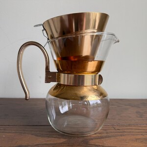 Vintage Wilbur Curtis Gold Trip Pyrex Drip Coffee Pot